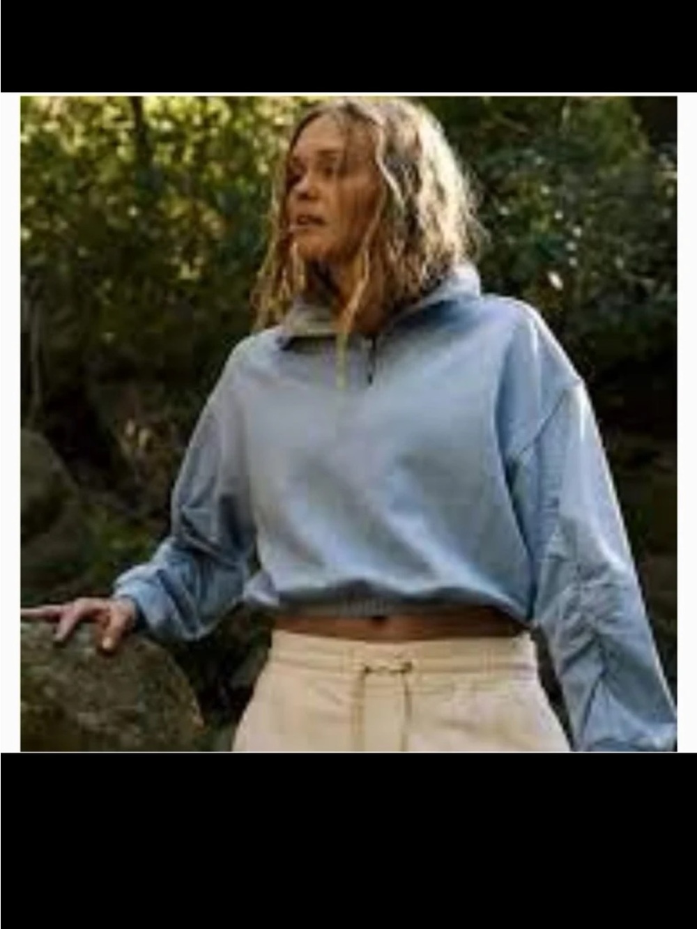 Free People FP Movement Valley Girl Pullover Top Cloudy Waters size Small - Picture 7 of 12